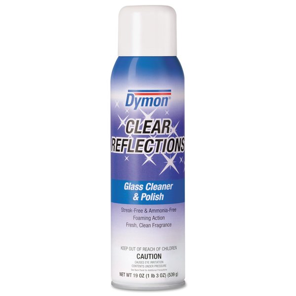 Dymon Liquid Glass Cleaner, Clear, Neutral, Aerosol Can, 12 PK 38520